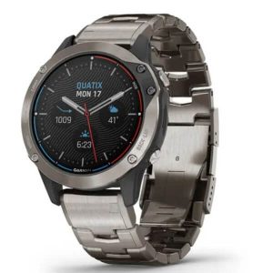 Garmin quatix 6® Titanium, Sapphire,Gray w/Ti Band