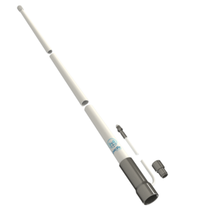 Pacific Aerials P6059 - VHF 2.5M ULTRAGLASS ANTENNA - 2.5m VHF 6dB Chrome Ferrule High Performance w/ 5m FastFit Connector Cable (No Mount)